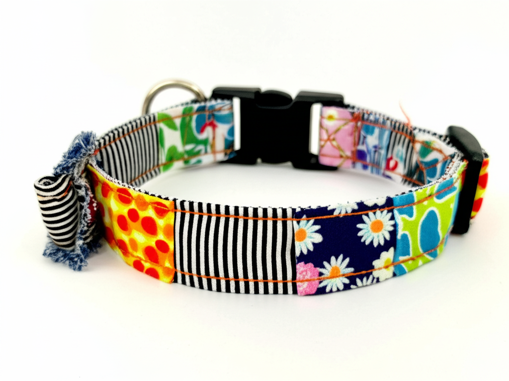 Upcycled Fabric Dog Collar